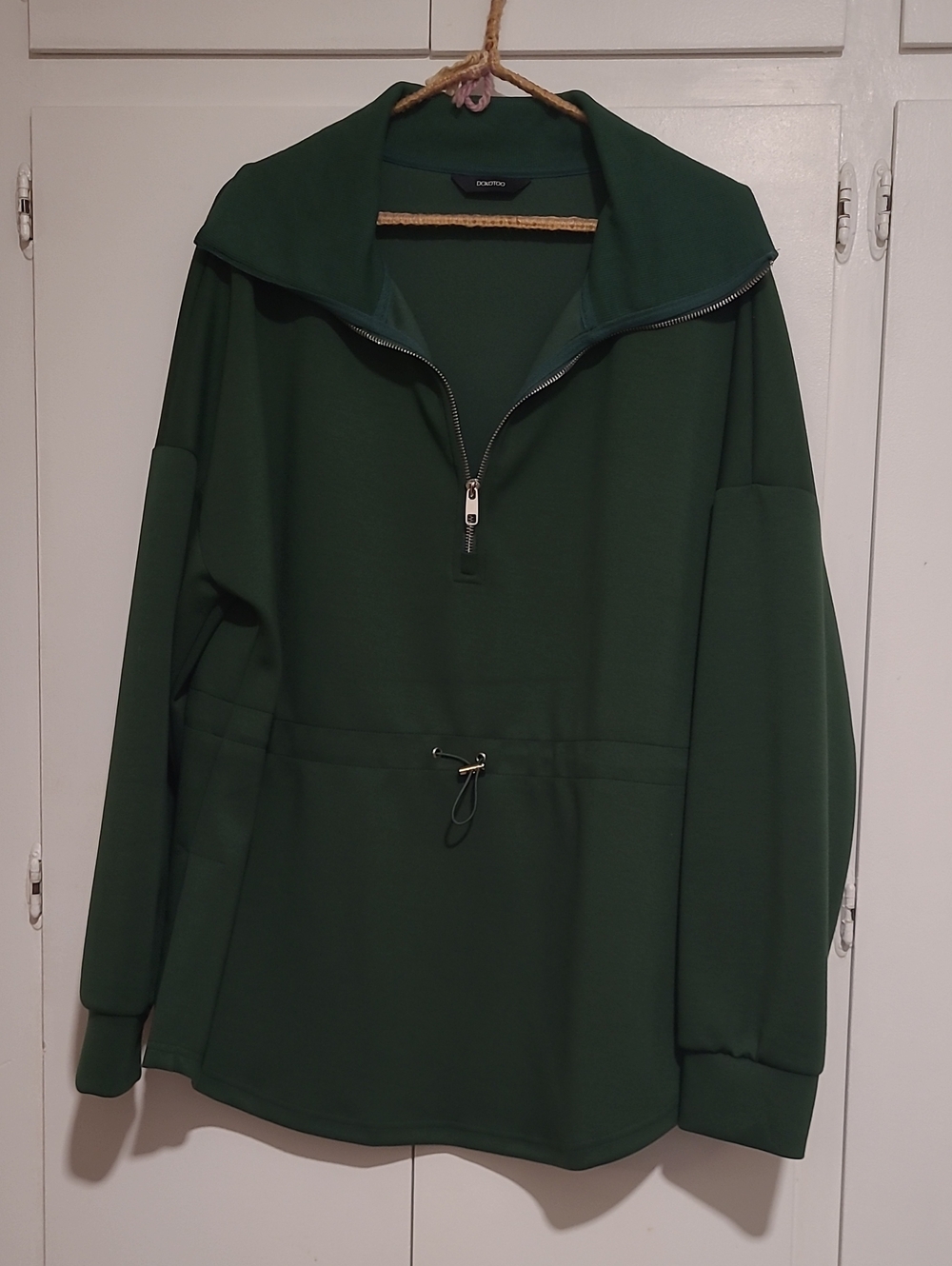 Dokotoo Womens Forest Green V-Neck Pullover Sweater